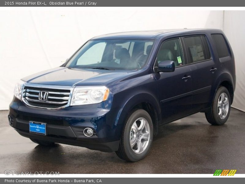 Obsidian Blue Pearl / Gray 2015 Honda Pilot EX-L
