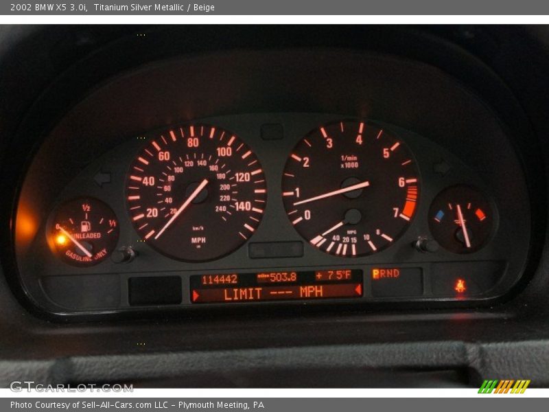 Titanium Silver Metallic / Beige 2002 BMW X5 3.0i