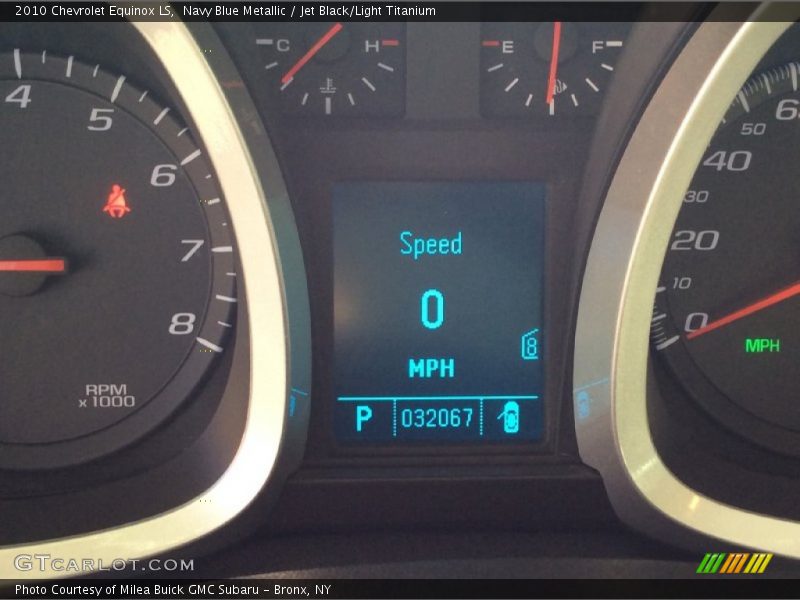 Navy Blue Metallic / Jet Black/Light Titanium 2010 Chevrolet Equinox LS