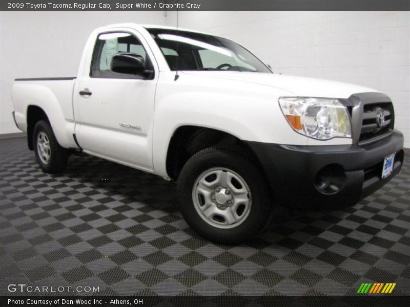 Super White / Graphite Gray 2009 Toyota Tacoma Regular Cab