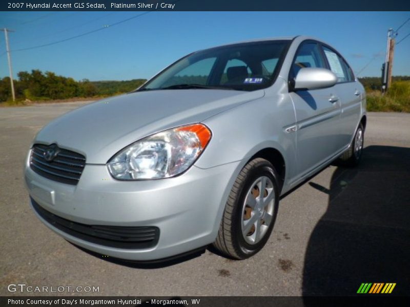 Platinum Silver / Gray 2007 Hyundai Accent GLS Sedan