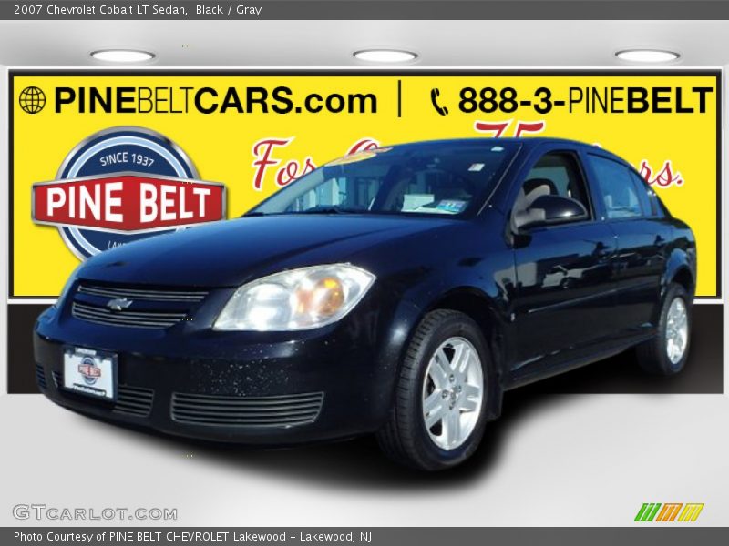 Black / Gray 2007 Chevrolet Cobalt LT Sedan