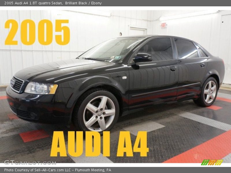 Brilliant Black / Ebony 2005 Audi A4 1.8T quattro Sedan