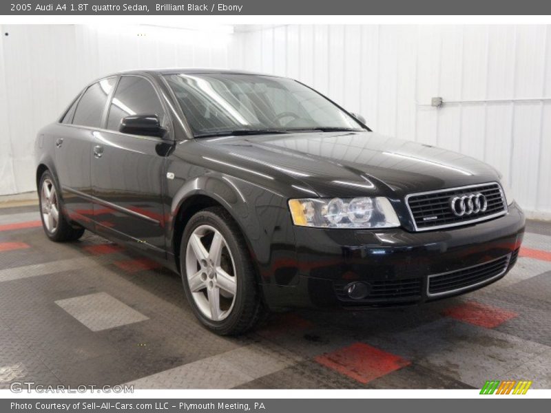 Brilliant Black / Ebony 2005 Audi A4 1.8T quattro Sedan