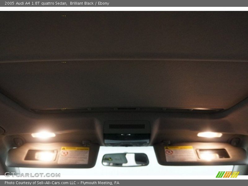 Brilliant Black / Ebony 2005 Audi A4 1.8T quattro Sedan