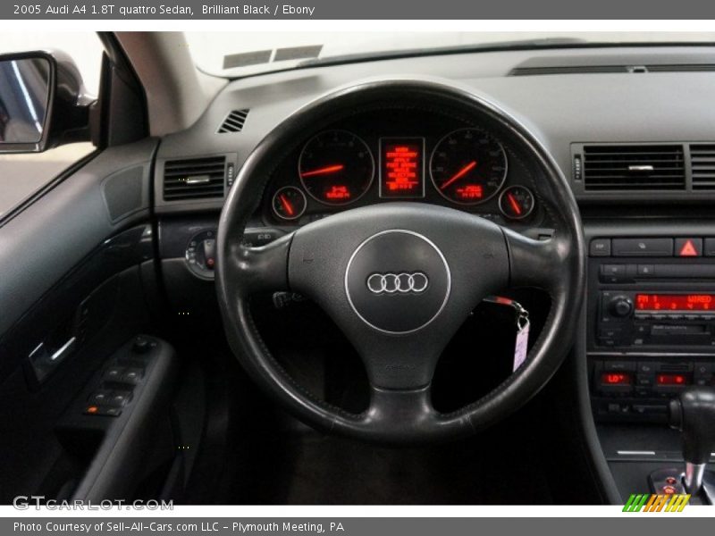 Brilliant Black / Ebony 2005 Audi A4 1.8T quattro Sedan