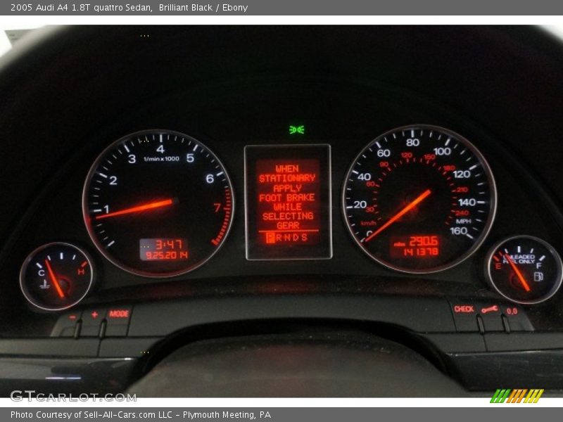Brilliant Black / Ebony 2005 Audi A4 1.8T quattro Sedan
