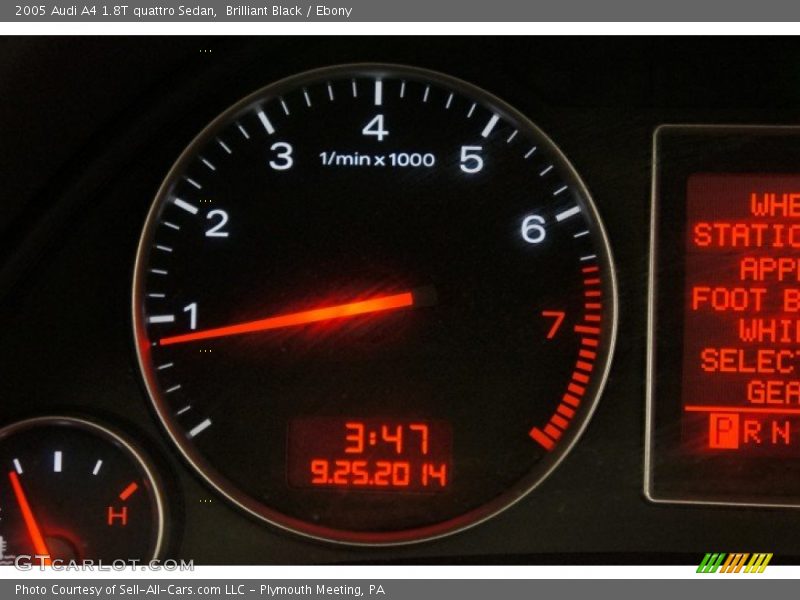 Brilliant Black / Ebony 2005 Audi A4 1.8T quattro Sedan