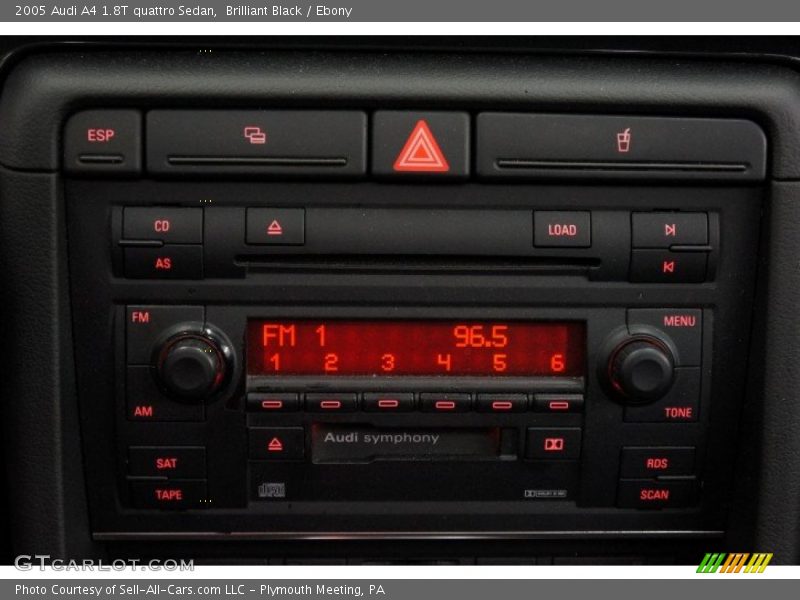 Brilliant Black / Ebony 2005 Audi A4 1.8T quattro Sedan