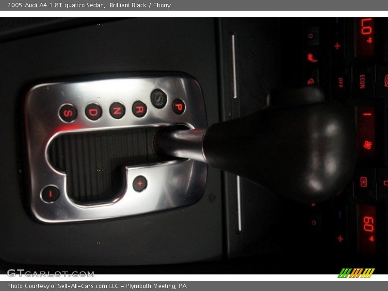 Brilliant Black / Ebony 2005 Audi A4 1.8T quattro Sedan