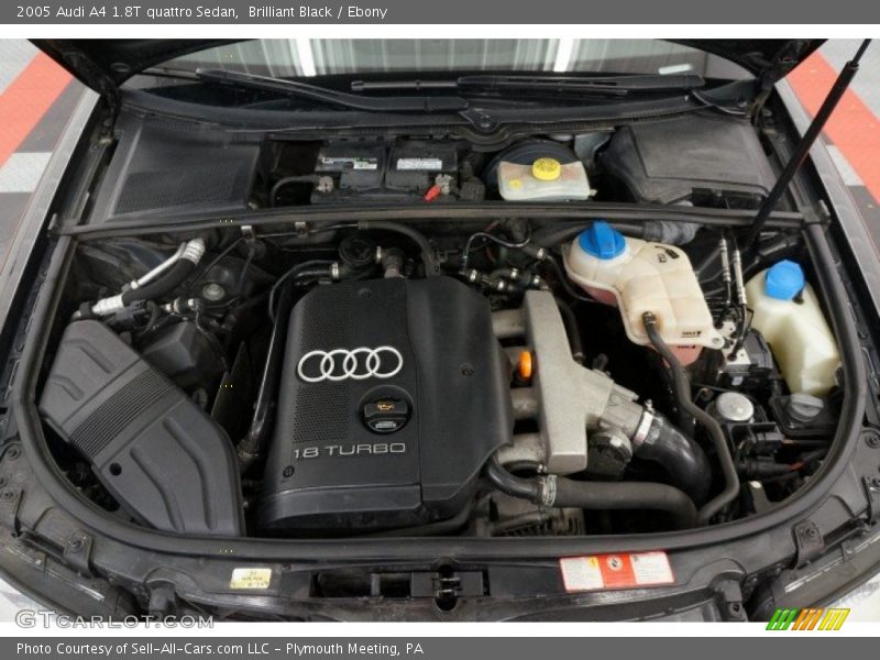 Brilliant Black / Ebony 2005 Audi A4 1.8T quattro Sedan