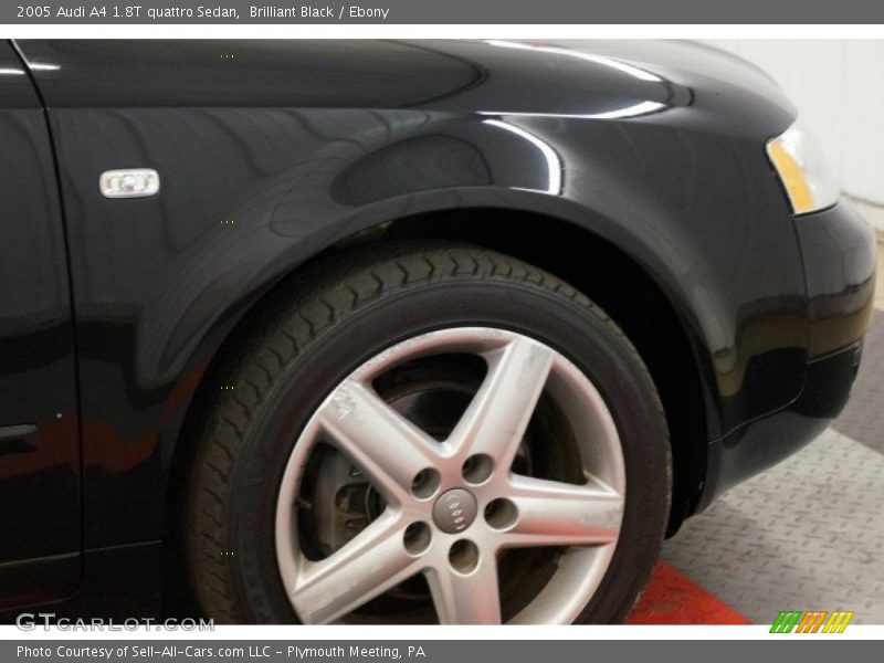 Brilliant Black / Ebony 2005 Audi A4 1.8T quattro Sedan