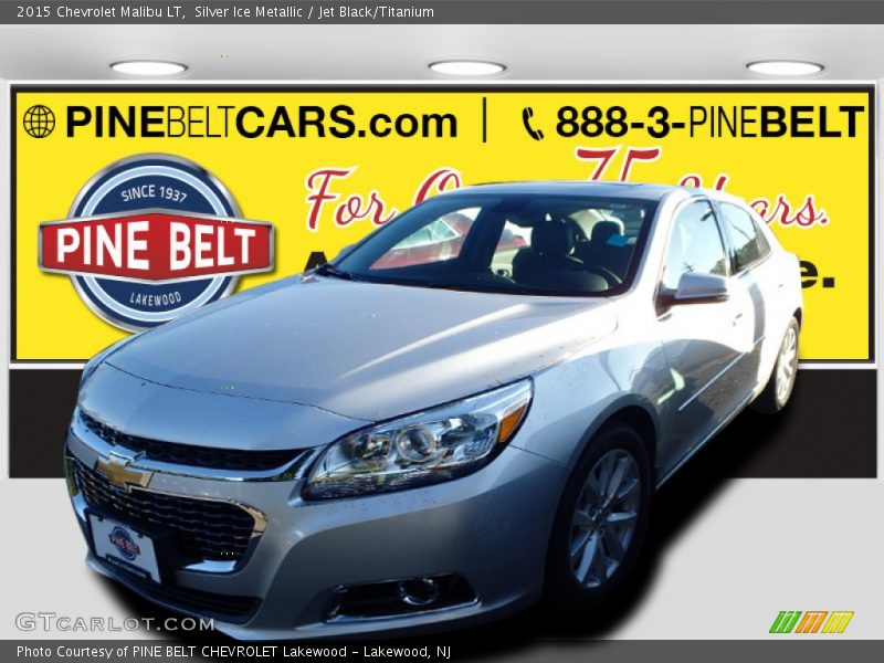 Silver Ice Metallic / Jet Black/Titanium 2015 Chevrolet Malibu LT
