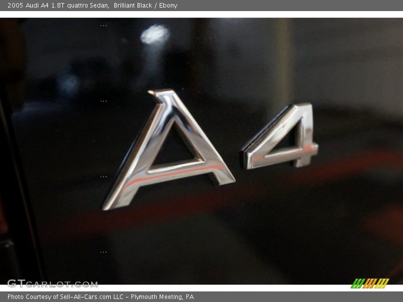 Brilliant Black / Ebony 2005 Audi A4 1.8T quattro Sedan