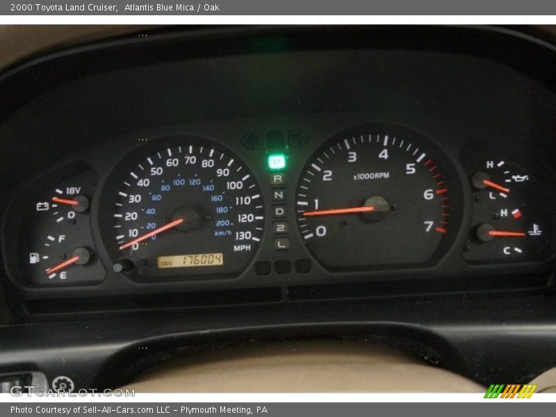 Atlantis Blue Mica / Oak 2000 Toyota Land Cruiser