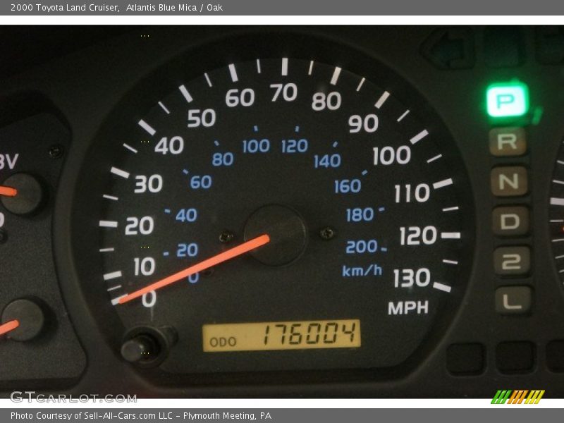 Atlantis Blue Mica / Oak 2000 Toyota Land Cruiser