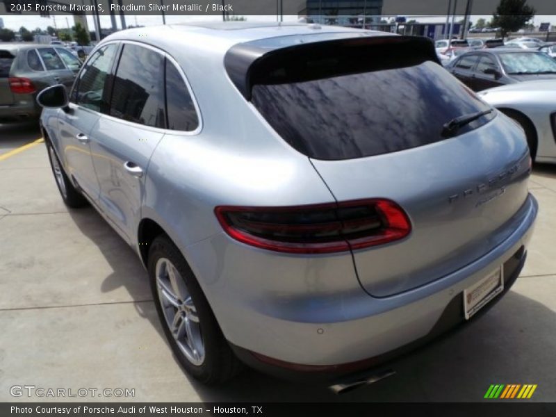 Rhodium Silver Metallic / Black 2015 Porsche Macan S