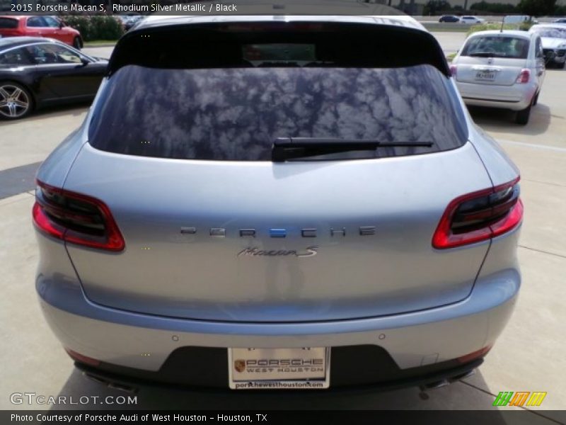 Rhodium Silver Metallic / Black 2015 Porsche Macan S