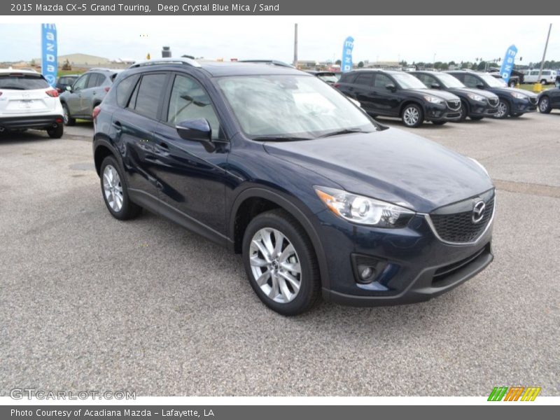 Deep Crystal Blue Mica / Sand 2015 Mazda CX-5 Grand Touring