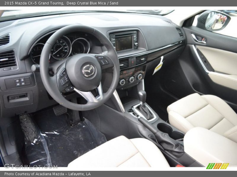 Deep Crystal Blue Mica / Sand 2015 Mazda CX-5 Grand Touring