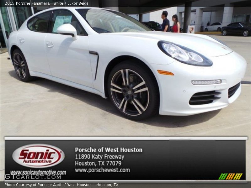 White / Luxor Beige 2015 Porsche Panamera