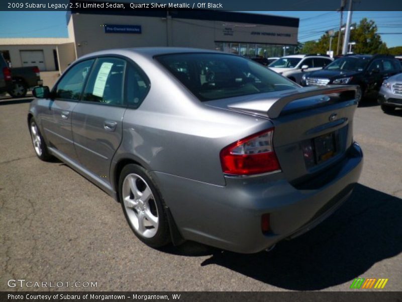 Quartz Silver Metallic / Off Black 2009 Subaru Legacy 2.5i Limited Sedan