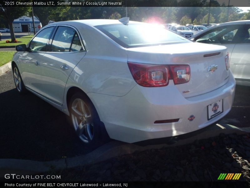 Summit White / Cocoa/Light Neutral 2015 Chevrolet Malibu LTZ