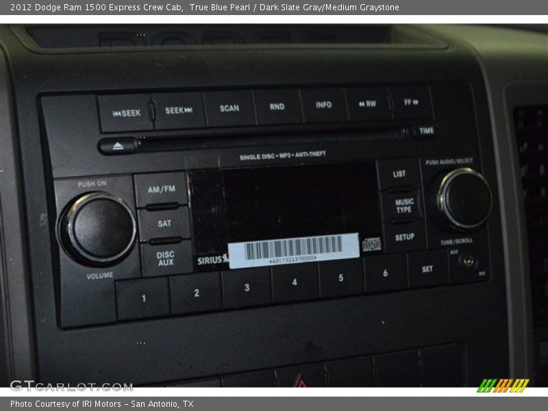 True Blue Pearl / Dark Slate Gray/Medium Graystone 2012 Dodge Ram 1500 Express Crew Cab