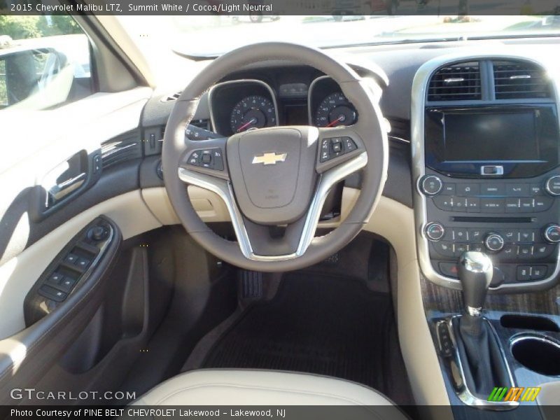 Summit White / Cocoa/Light Neutral 2015 Chevrolet Malibu LTZ