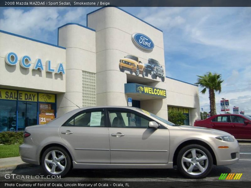 Smokestone / Beige 2008 Mazda MAZDA6 i Sport Sedan