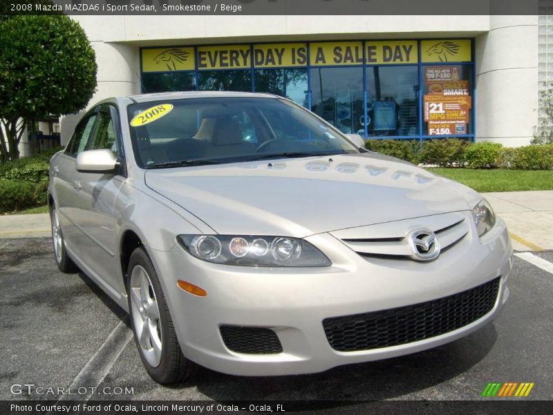 Smokestone / Beige 2008 Mazda MAZDA6 i Sport Sedan