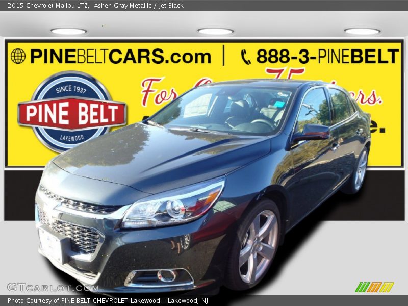 Ashen Gray Metallic / Jet Black 2015 Chevrolet Malibu LTZ