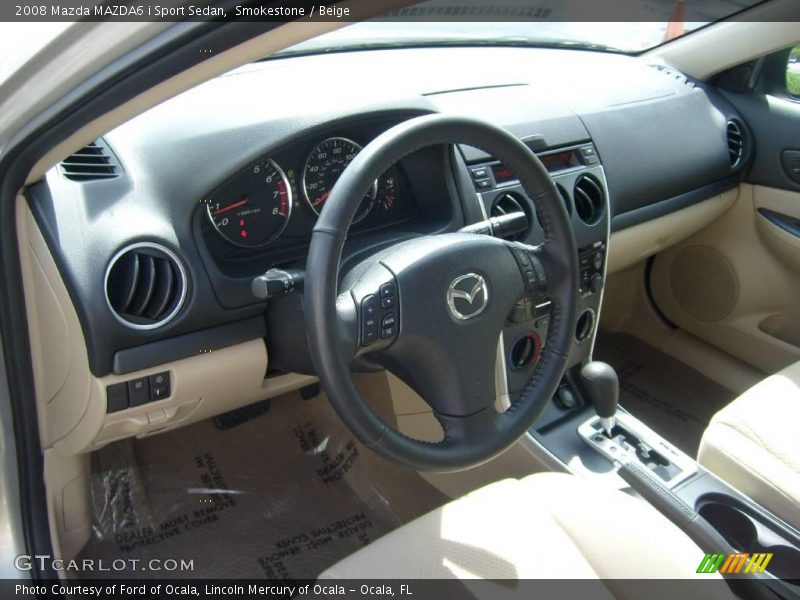 Smokestone / Beige 2008 Mazda MAZDA6 i Sport Sedan