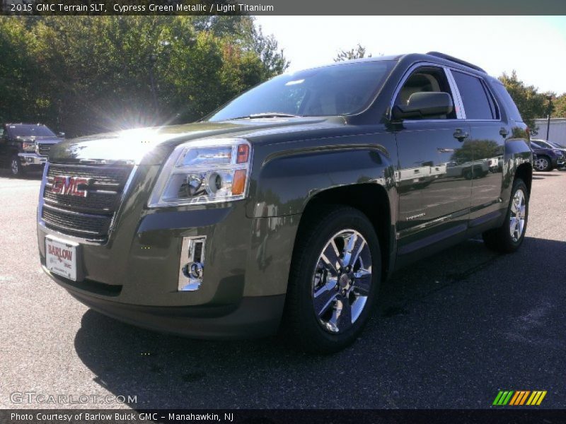 Cypress Green Metallic / Light Titanium 2015 GMC Terrain SLT