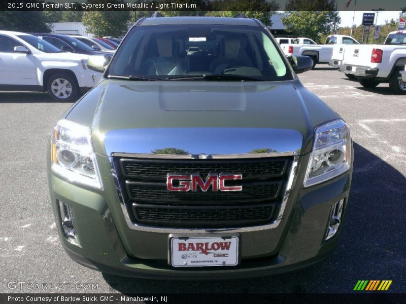 Cypress Green Metallic / Light Titanium 2015 GMC Terrain SLT