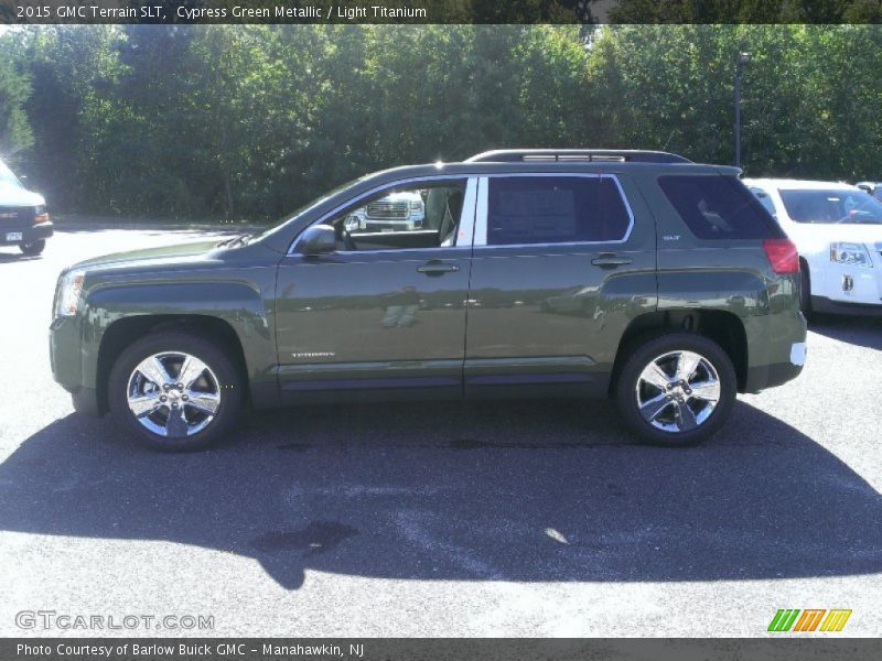 Cypress Green Metallic / Light Titanium 2015 GMC Terrain SLT