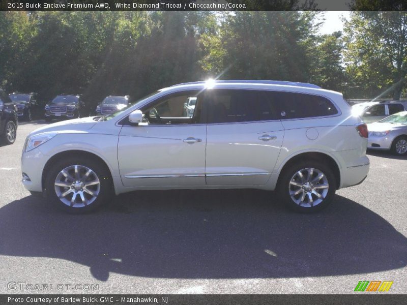 White Diamond Tricoat / Choccachino/Cocoa 2015 Buick Enclave Premium AWD