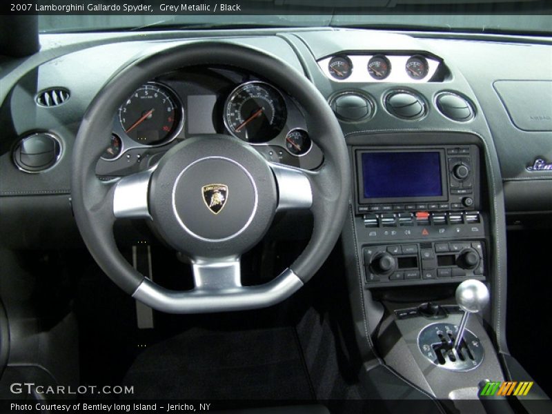 2007 Lamborghini Gallardo Spyder, Grey Metallic / Black, Steering Wheel, Dashboard - 2007 Lamborghini Gallardo Spyder