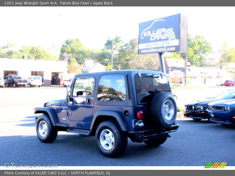 Patriot Blue Pearl / Agate Black 2001 Jeep Wrangler Sport 4x4