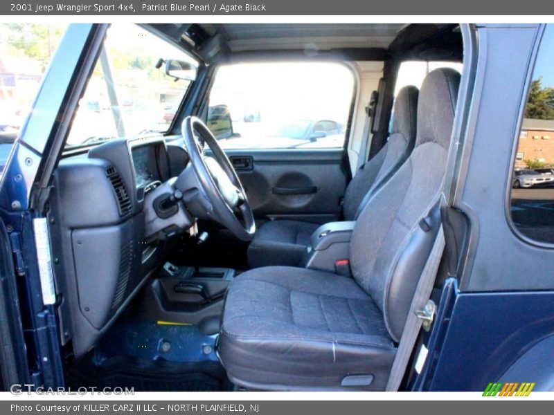 Patriot Blue Pearl / Agate Black 2001 Jeep Wrangler Sport 4x4