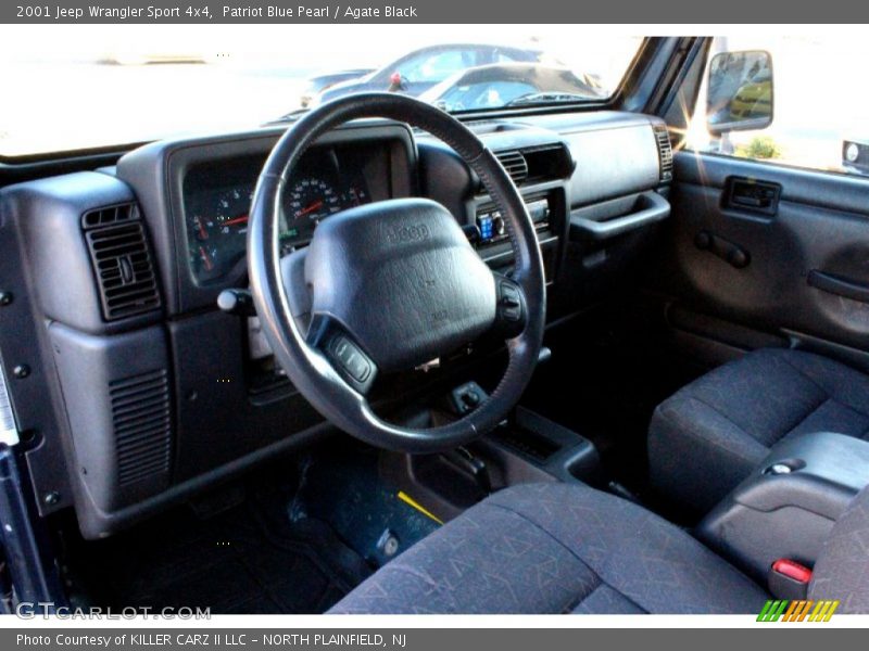 Patriot Blue Pearl / Agate Black 2001 Jeep Wrangler Sport 4x4