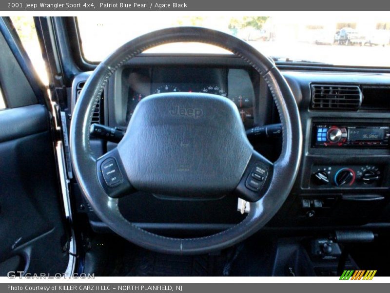 Patriot Blue Pearl / Agate Black 2001 Jeep Wrangler Sport 4x4