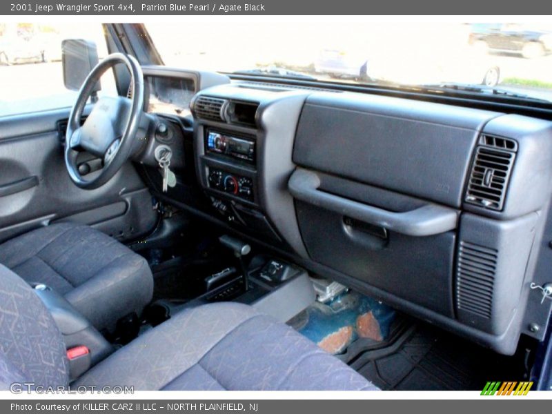 Patriot Blue Pearl / Agate Black 2001 Jeep Wrangler Sport 4x4