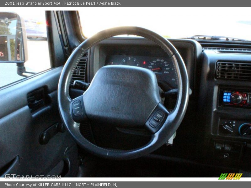 Patriot Blue Pearl / Agate Black 2001 Jeep Wrangler Sport 4x4