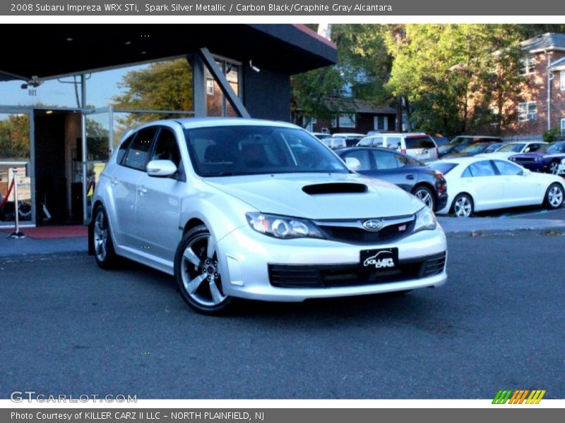 Spark Silver Metallic / Carbon Black/Graphite Gray Alcantara 2008 Subaru Impreza WRX STi