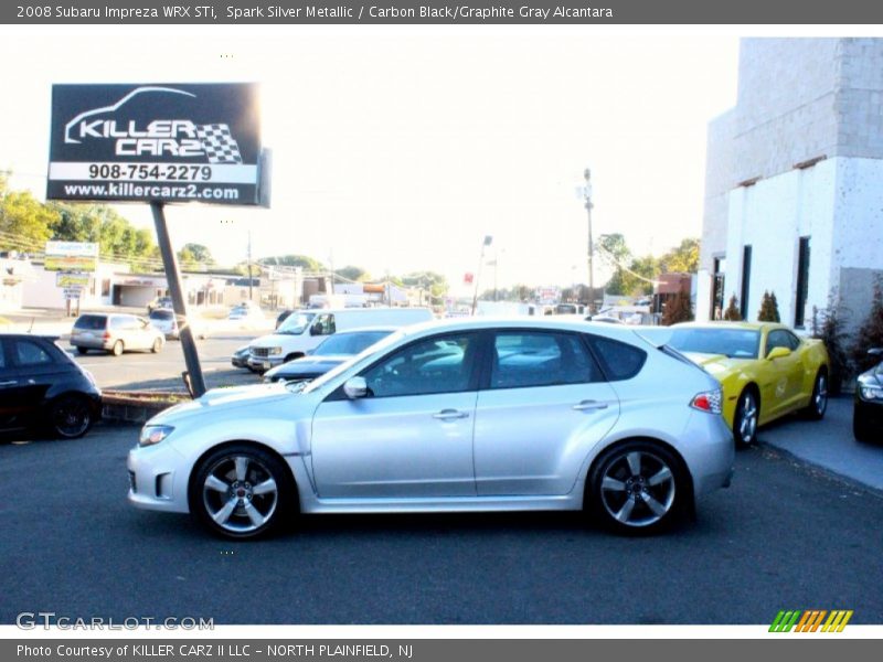Spark Silver Metallic / Carbon Black/Graphite Gray Alcantara 2008 Subaru Impreza WRX STi