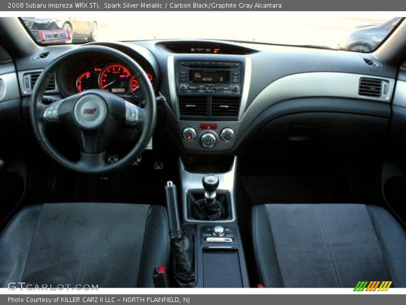 Spark Silver Metallic / Carbon Black/Graphite Gray Alcantara 2008 Subaru Impreza WRX STi