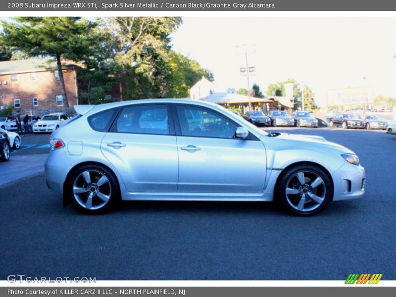 Spark Silver Metallic / Carbon Black/Graphite Gray Alcantara 2008 Subaru Impreza WRX STi
