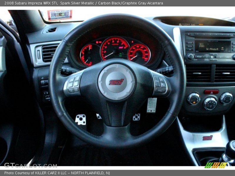 Spark Silver Metallic / Carbon Black/Graphite Gray Alcantara 2008 Subaru Impreza WRX STi