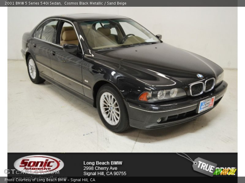 Cosmos Black Metallic / Sand Beige 2001 BMW 5 Series 540i Sedan